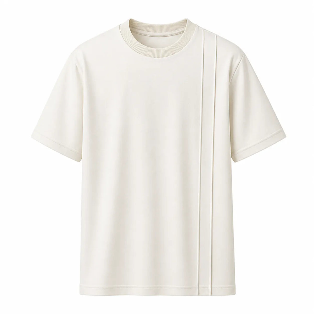 G-Thangz Men's Premium Crew Neck T-Shirt Off White Regular Fit Short Sleeve Medium (M)